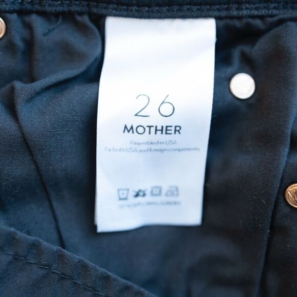 Mother Dazzler Ankle Black Straight Leg Stretch Jeans Not Guilty Size 26 - Picture 7 of 15